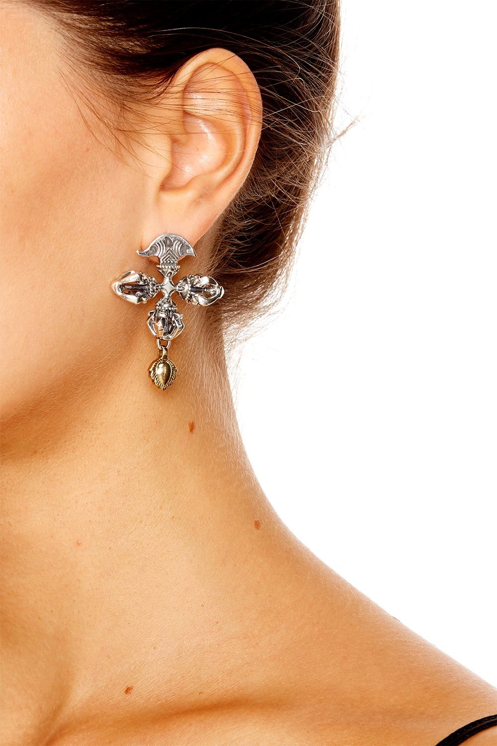 RING OF ROSES DROP STUD EARRINGS