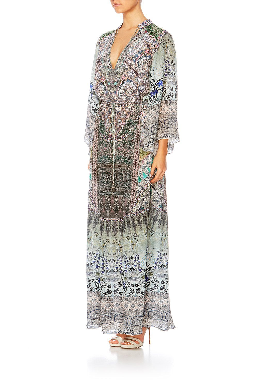 MAMAS HOME DRAWSTRING BUTTON UP DRESS