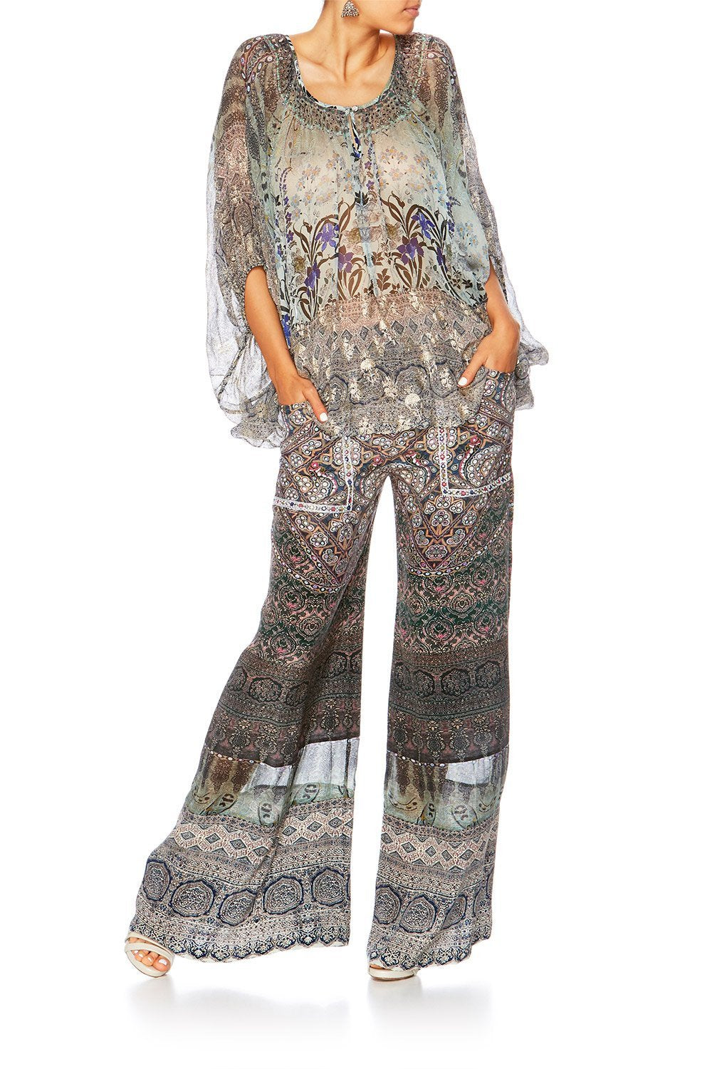 MAMAS HOME BLOUSE W KEYHOLE FRONT