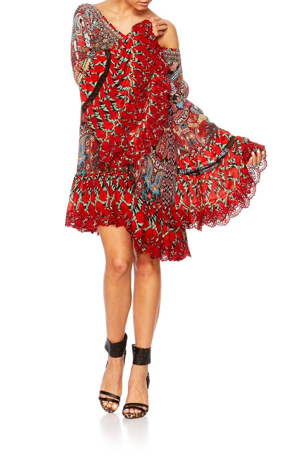 QUEEN ALIKA A LINE FRILL DRESS