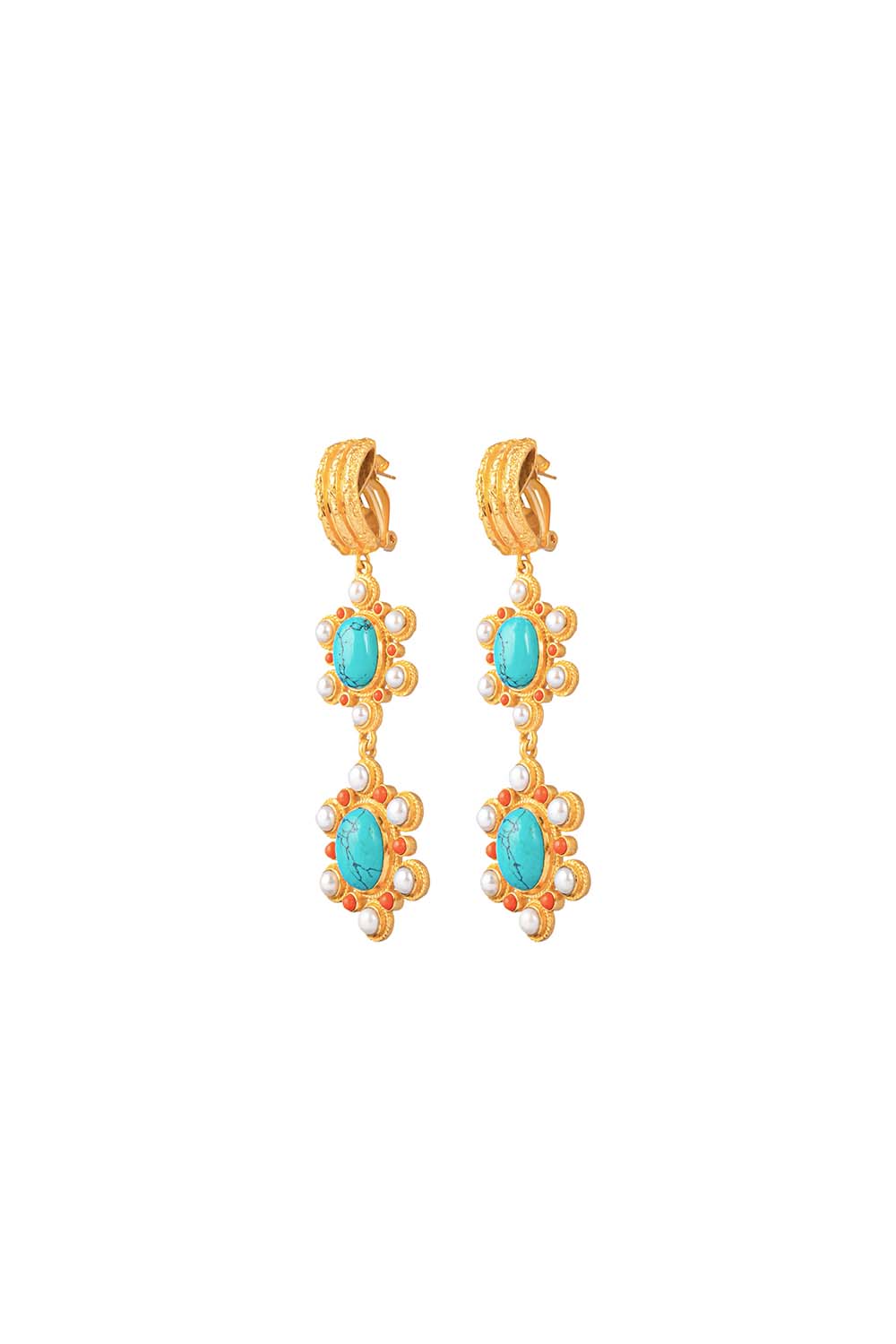 TORQUOISE MADEMOISELLE EARRINGS MULTI