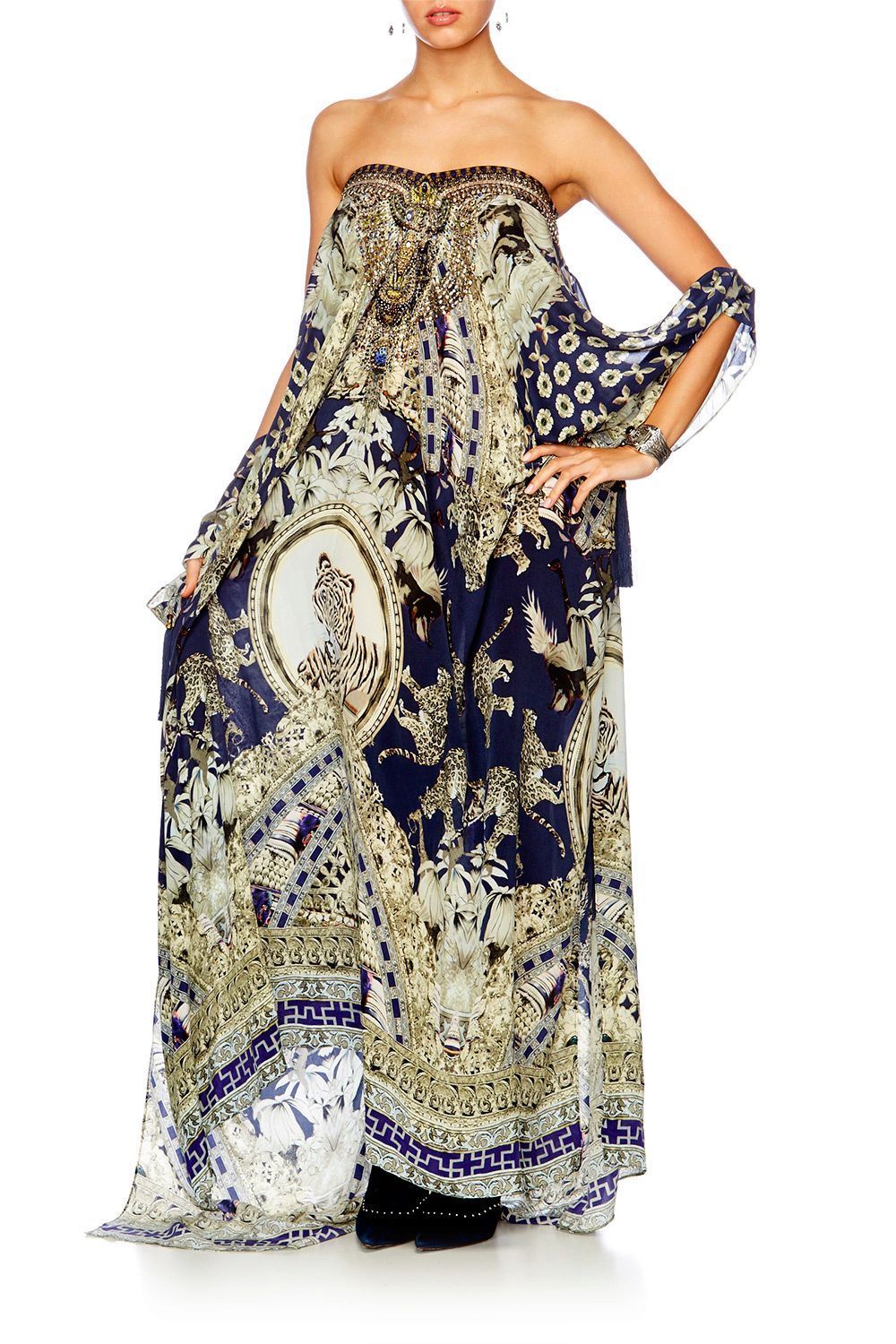 A LITTLE PAST TWILIGHT SPLIT FRONT & SLEEVE KAFTAN