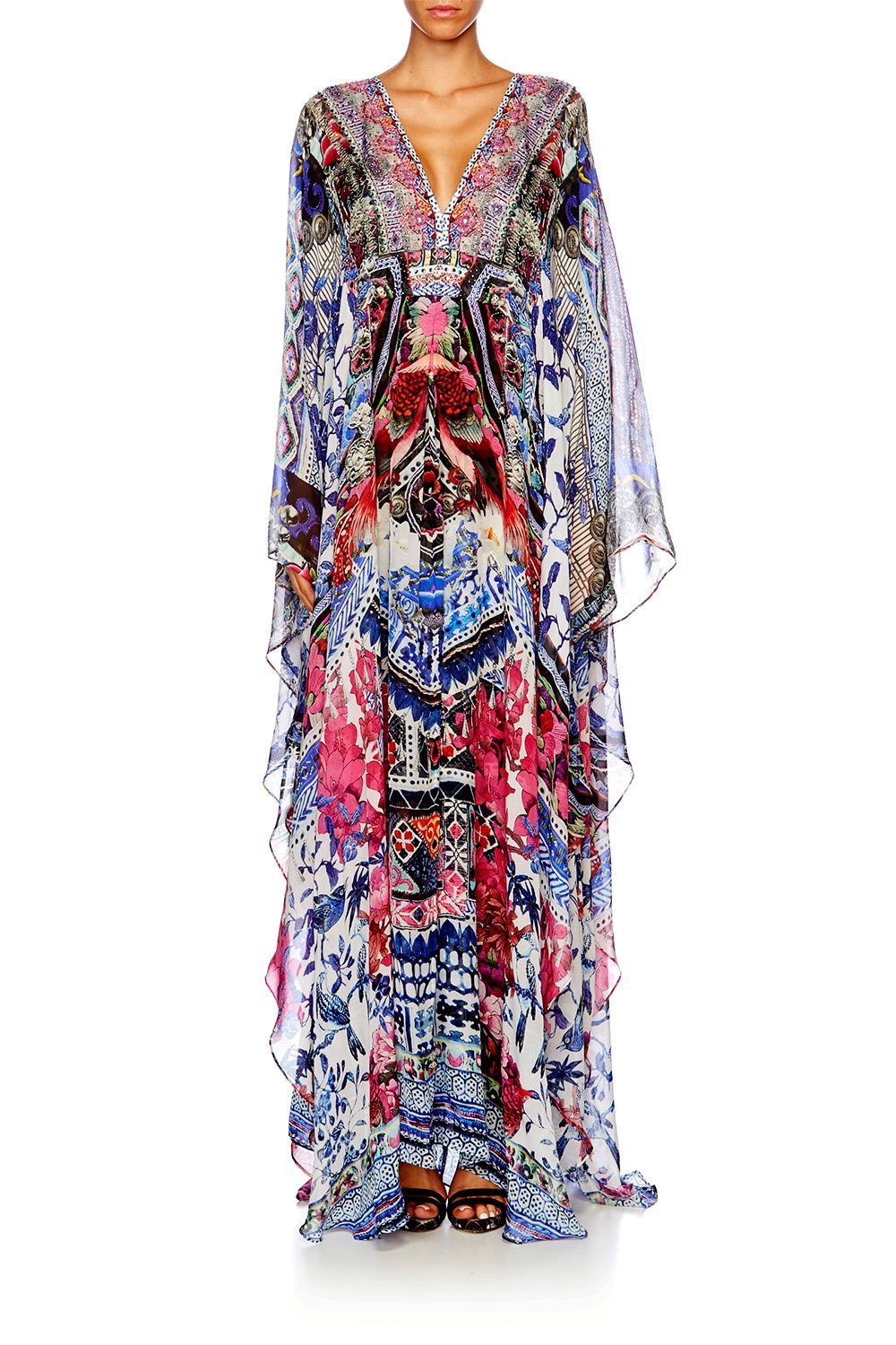 FROM KAILI WITH LOVE LONG KAFTAN W/ WAIST TAB