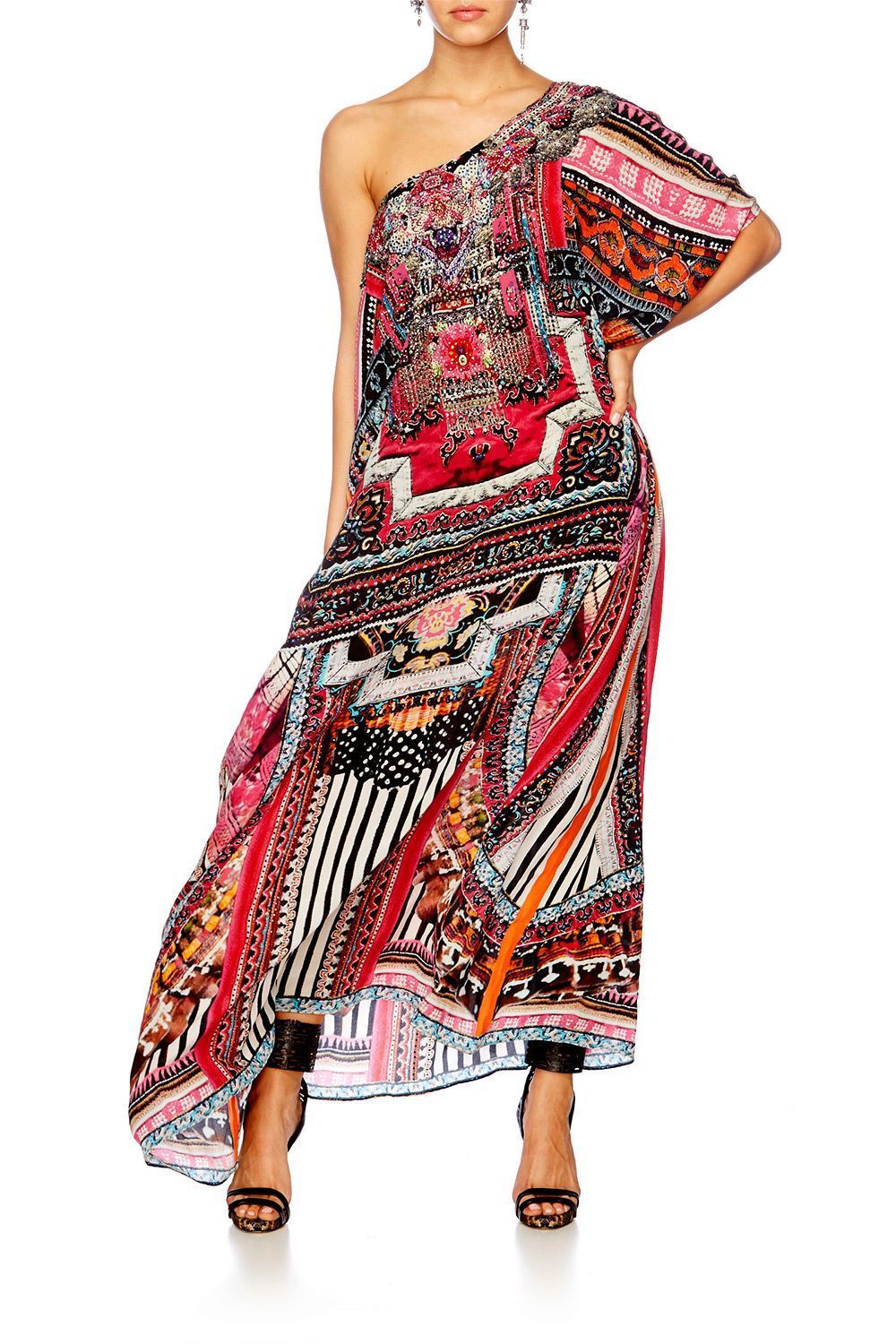 STRAIGHT AND NARROW ROUND NECK KAFTAN