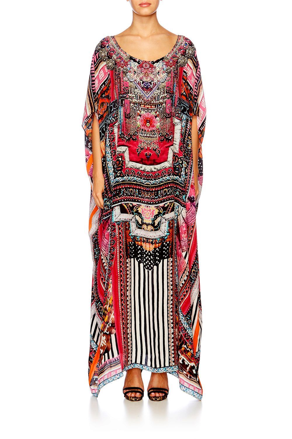 STRAIGHT AND NARROW ROUND NECK KAFTAN