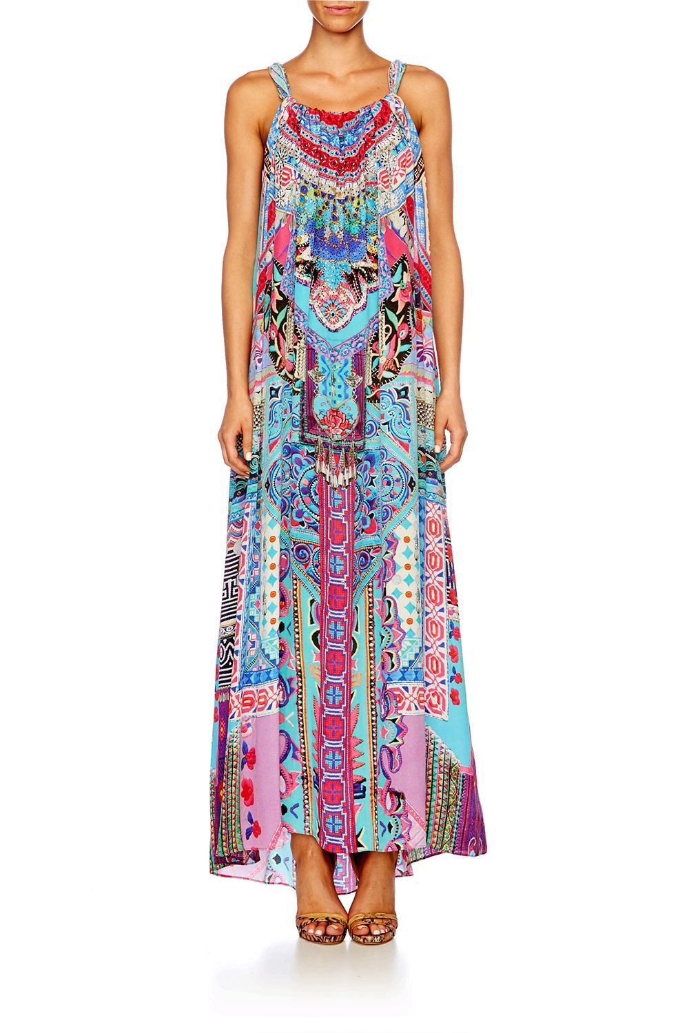 FESTIVAL FRIENDS DRAWSTRING DRESS