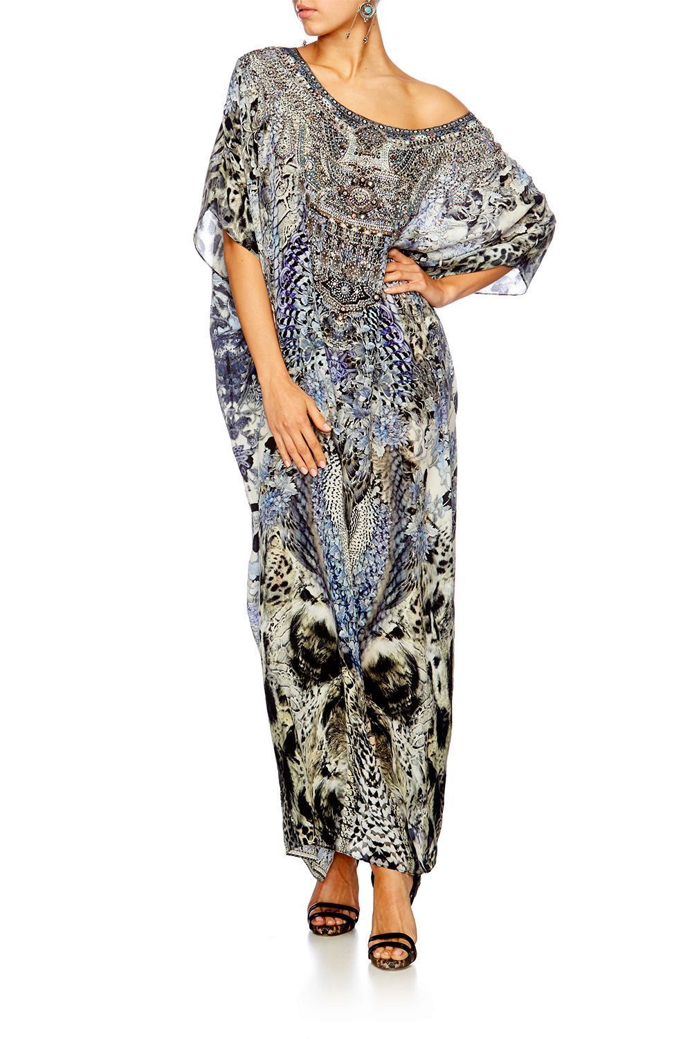 HUSH HUSH ROUND NECK KAFTAN