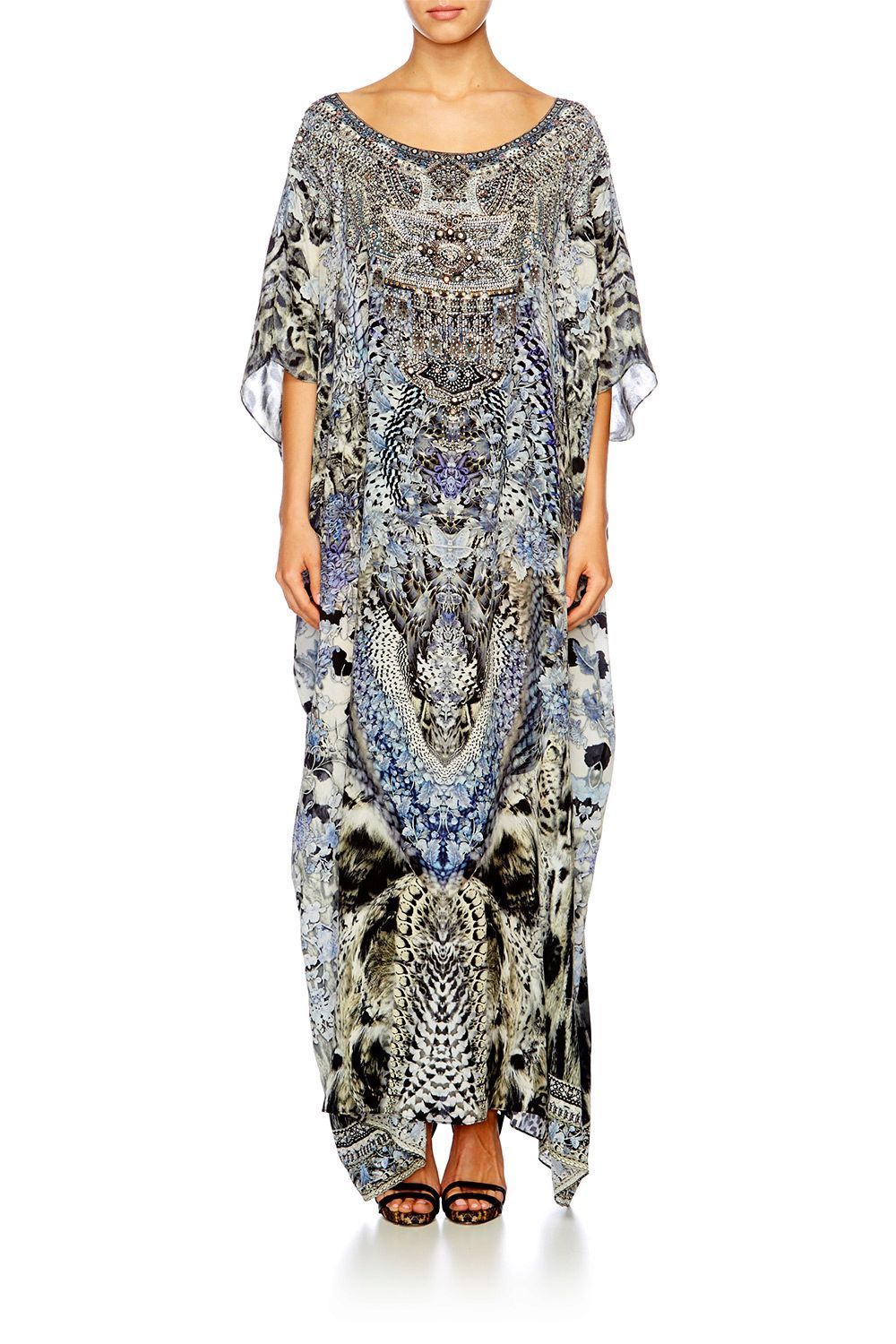 HUSH HUSH ROUND NECK KAFTAN