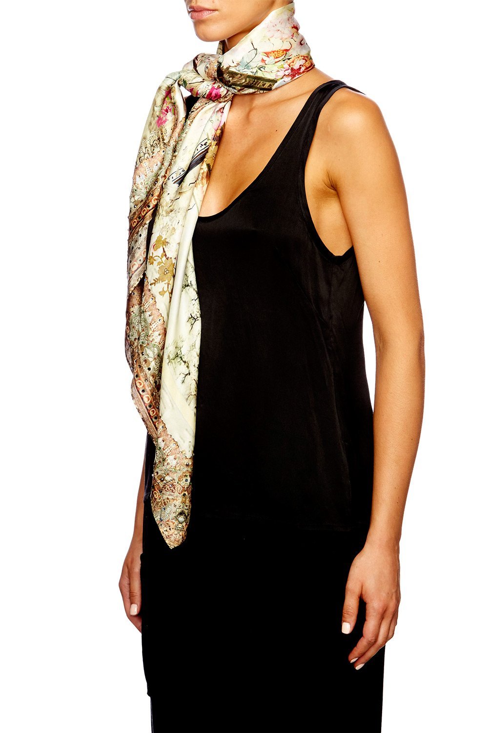 GIRL IN THE GARDEN LARGE SQUARE SCARF