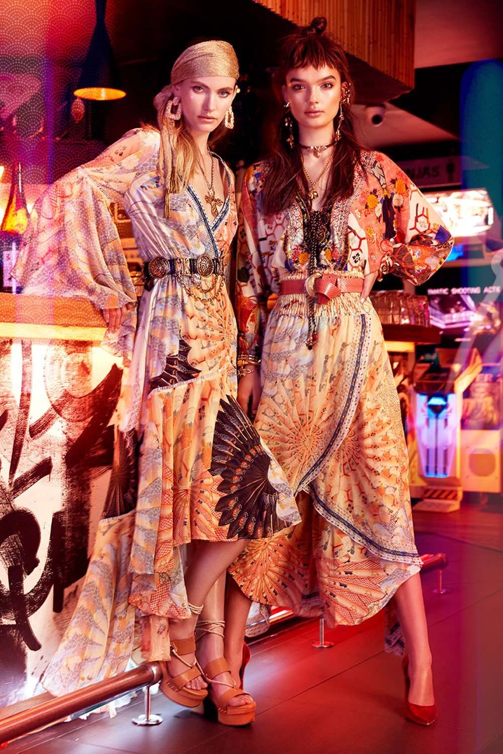 CAMILLA FOR THE FANS WRAP DRESS W BELLE SLEEVES