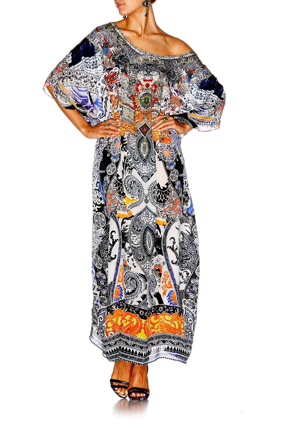 HEART OF HONG ROUND NECK KAFTAN