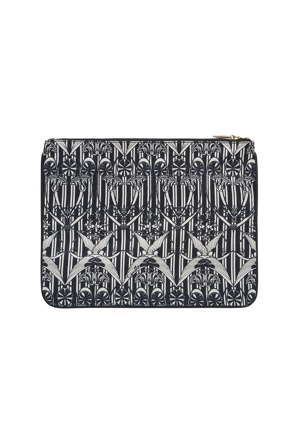 ZIP TOP CLUTCH SILVER LININGS