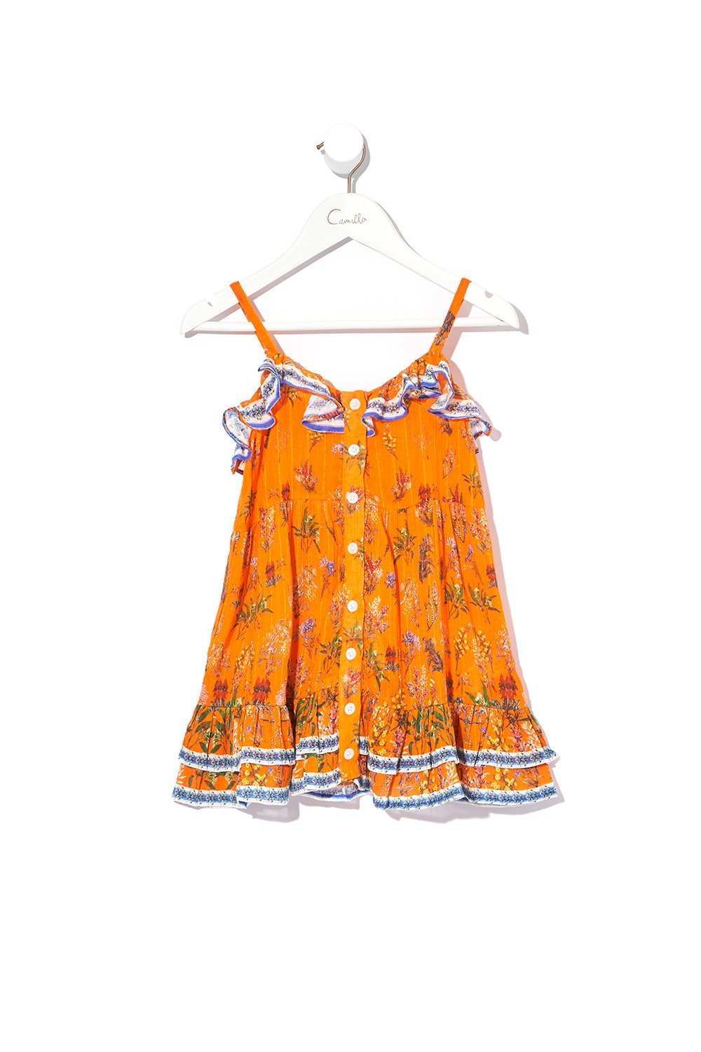 KIDS BUTTON THROUGH FRILL DRESS GONE COAST