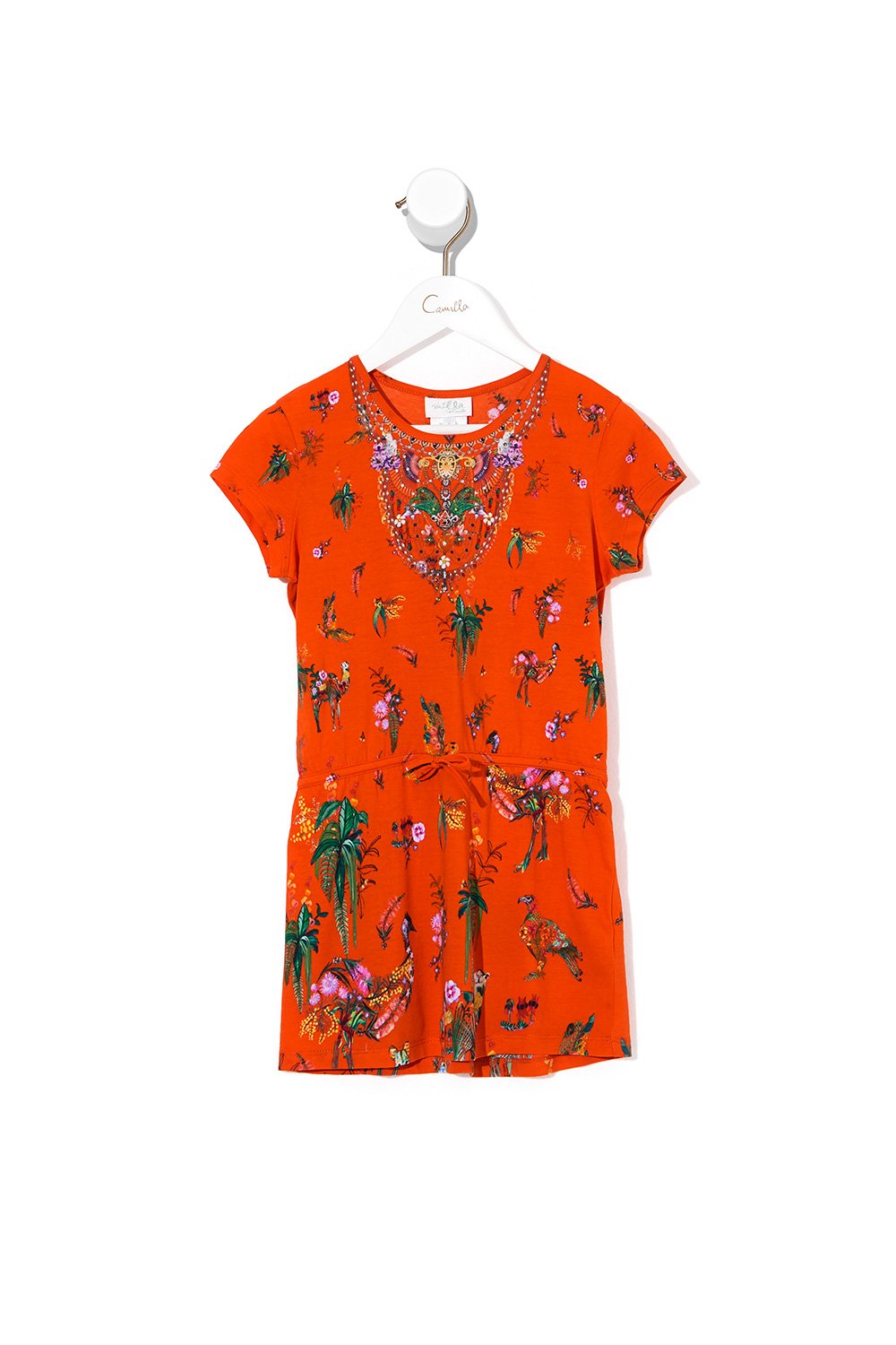 KIDS DRAWSTRING DRESS PARADISE CIRCUS