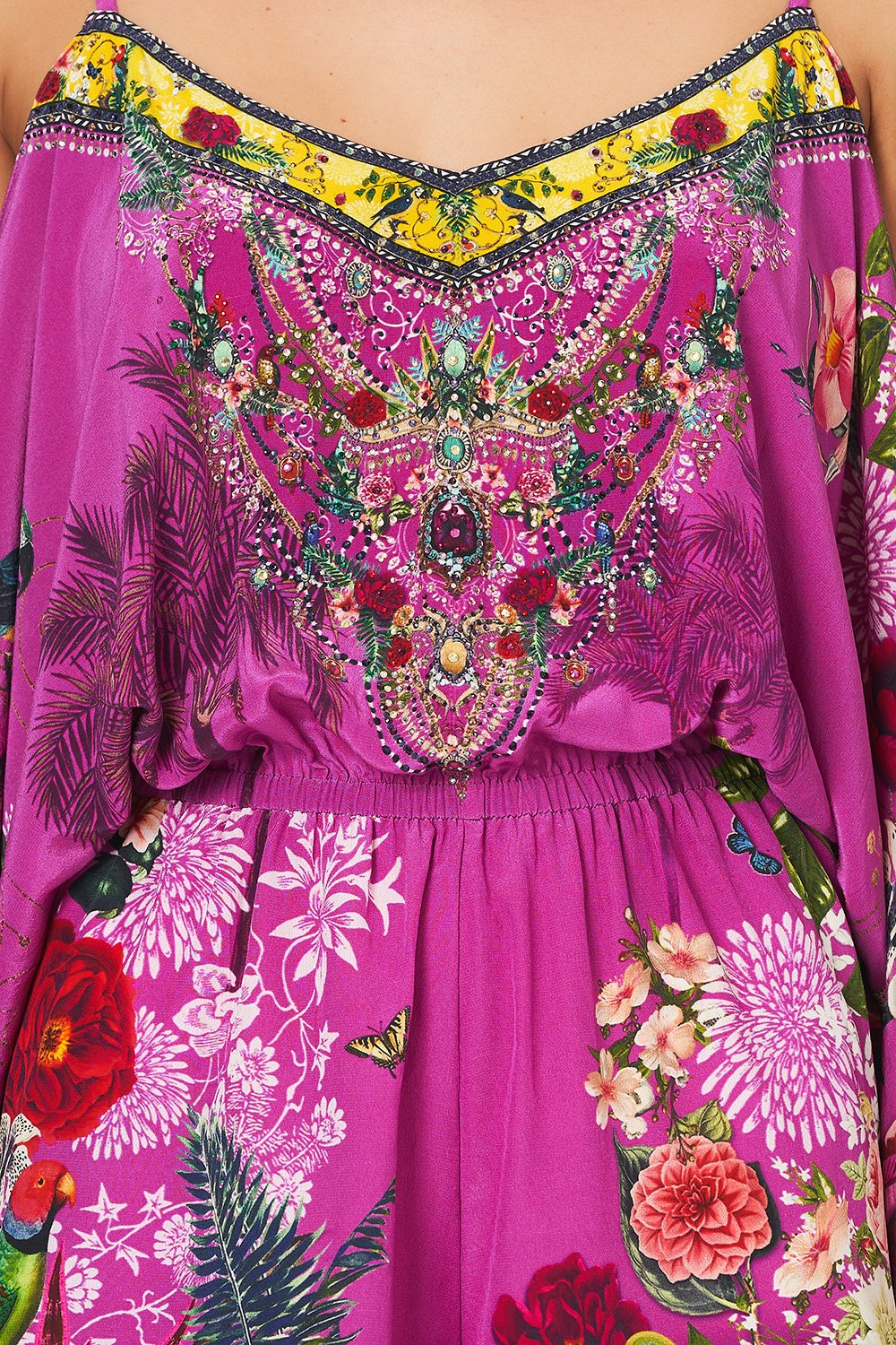 DROP SHOULDER PLAYSUIT JUNGLE LANGUAGE