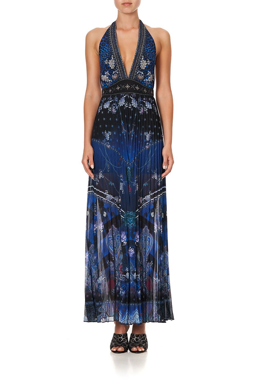 TIE NECK HALTER JUMPSUIT CAMDEN MOON