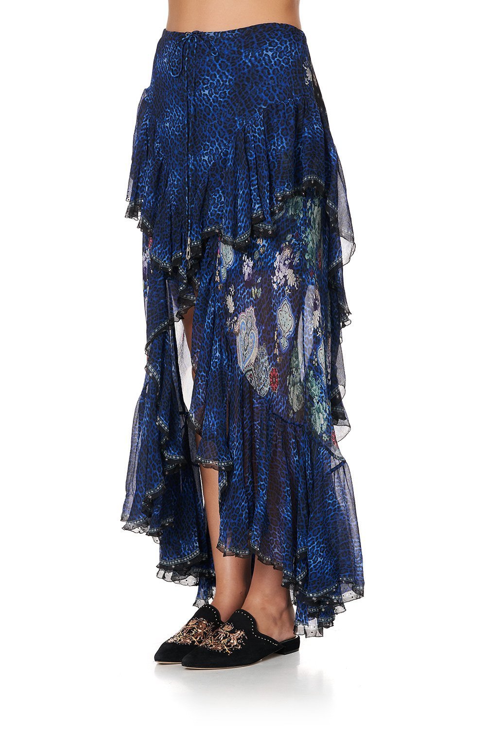 MAXI SKIRT WITH DOUBLE FRILL CAMDEN MOON