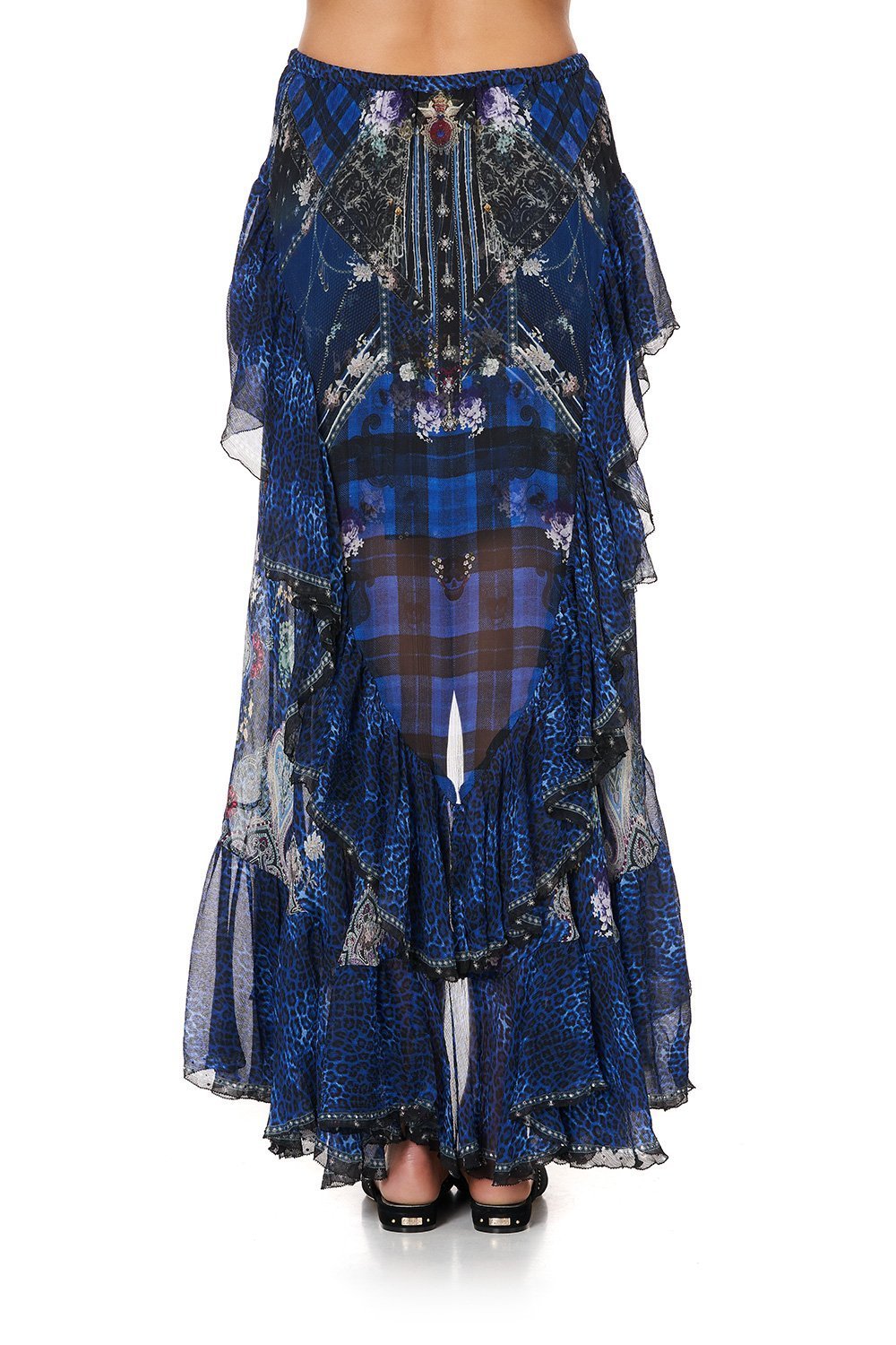 MAXI SKIRT WITH DOUBLE FRILL CAMDEN MOON