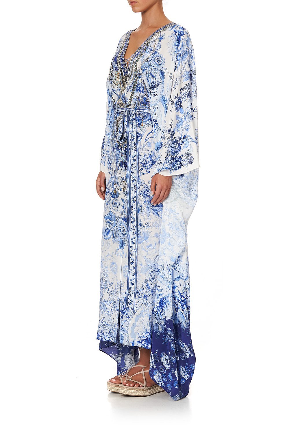 SPLIT HEM LACE UP KAFTAN HIGH TEA