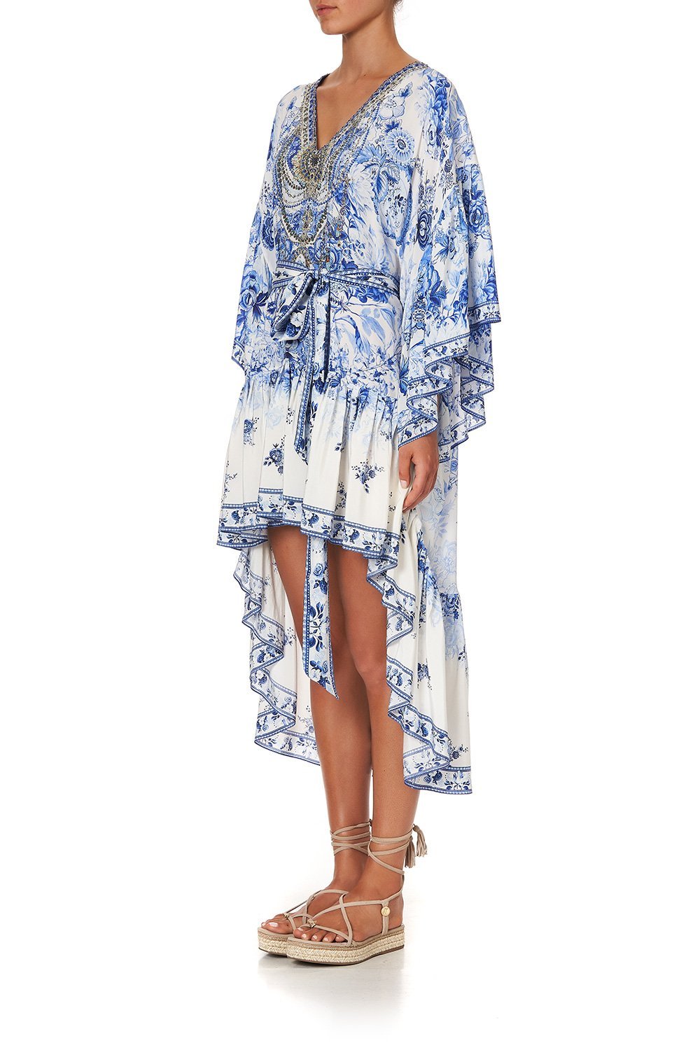 HIGH LOW RUFFLE DRESS HIGH TEA