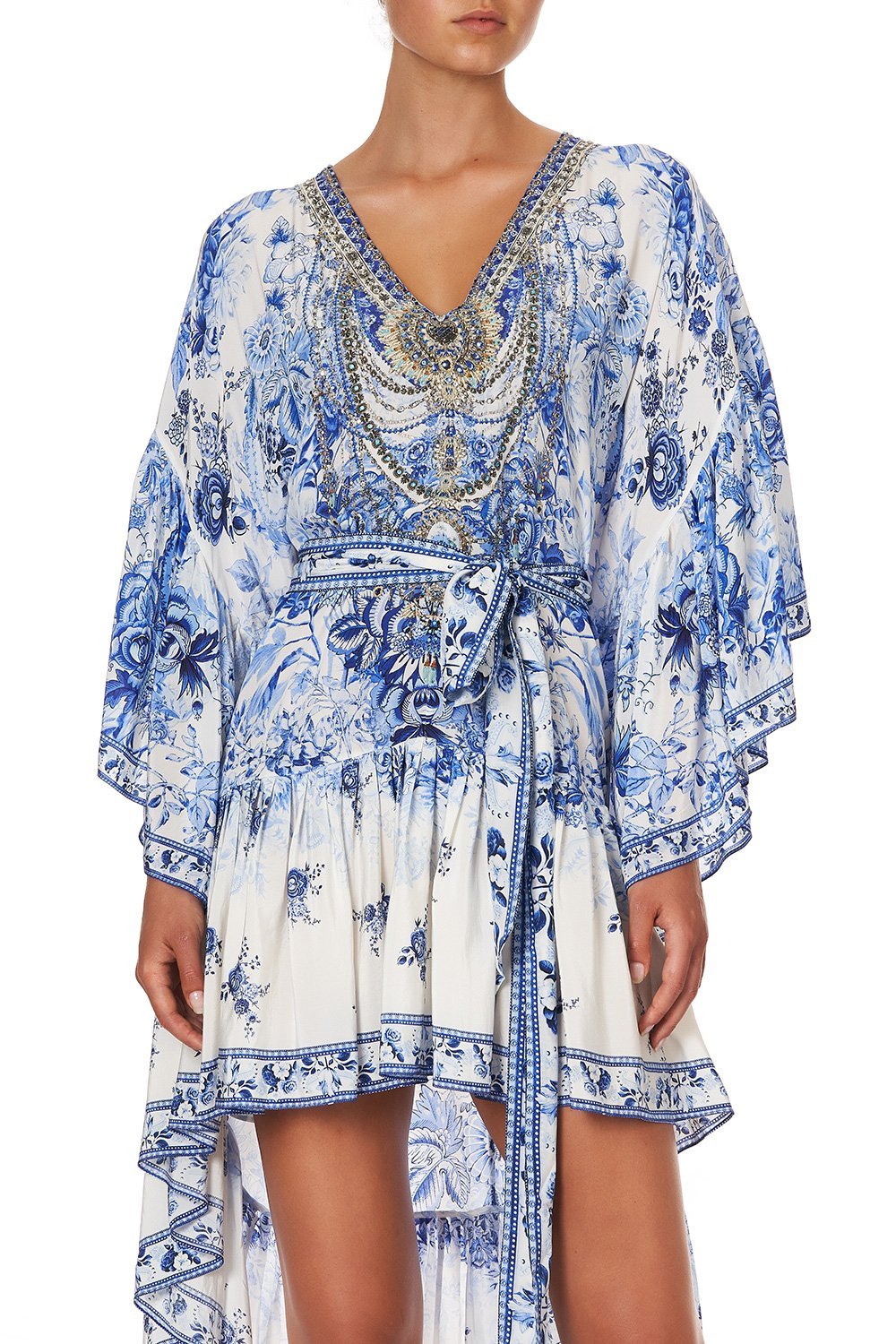 HIGH LOW RUFFLE DRESS HIGH TEA