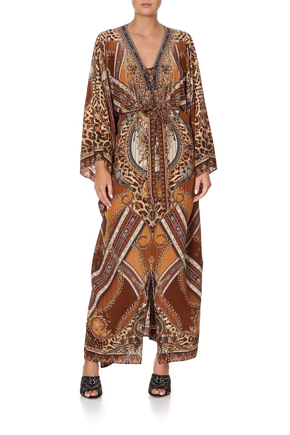 SPLIT HEM LACE UP KAFTAN LADY LODGE