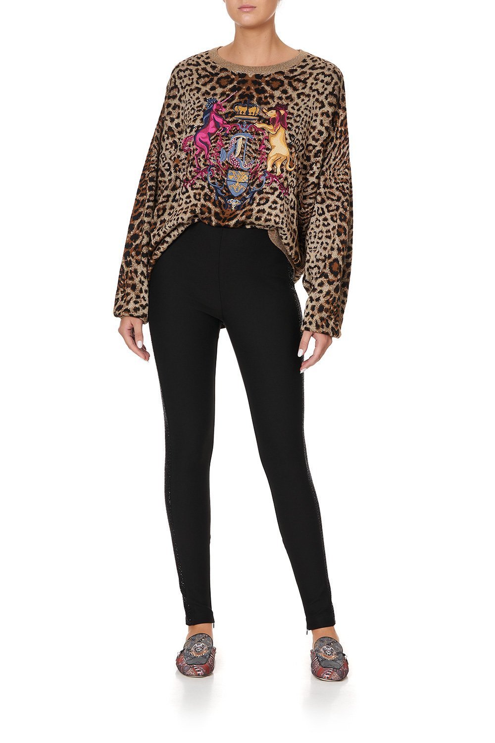 PONTE PANT WITH SIDE PANEL PUNK OF PRIMROSE