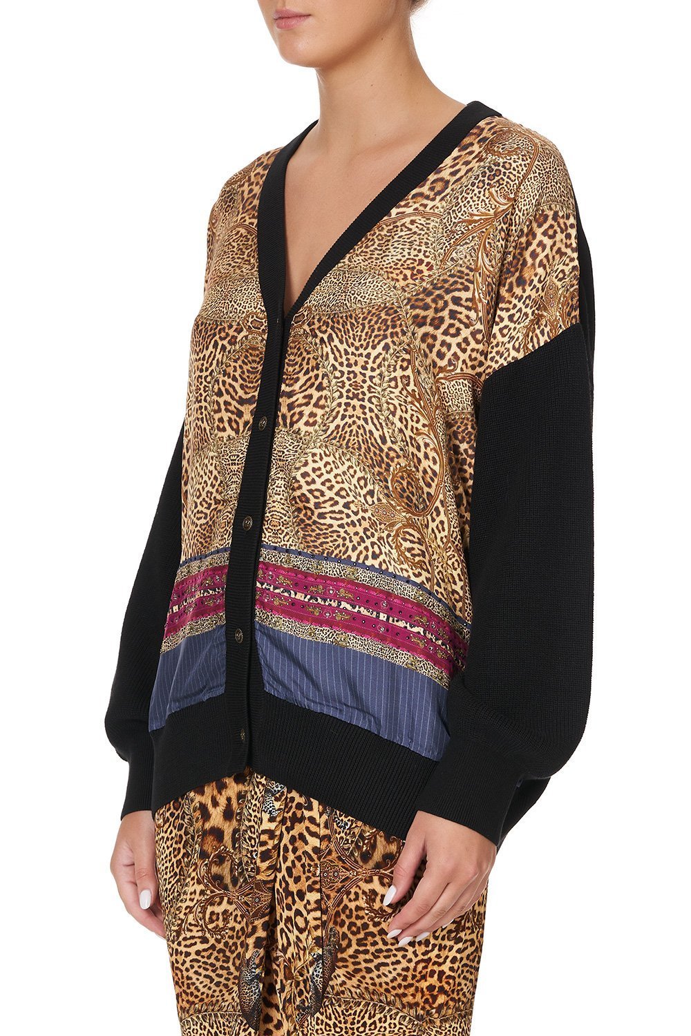 SILK FRONT CARDI LADY LODGE