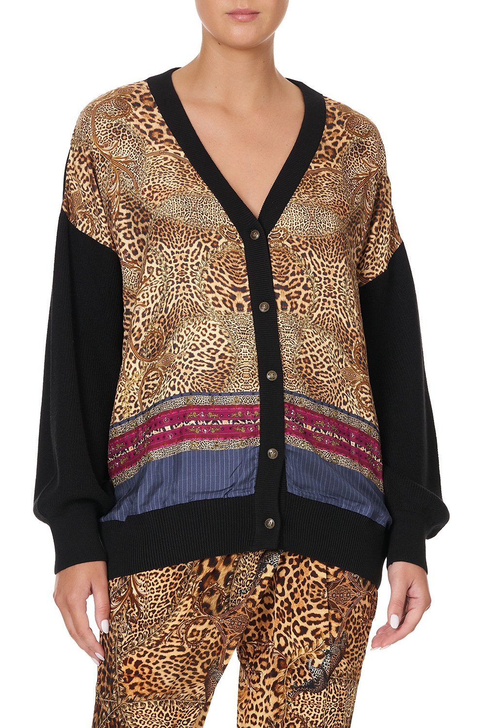 SILK FRONT CARDI LADY LODGE