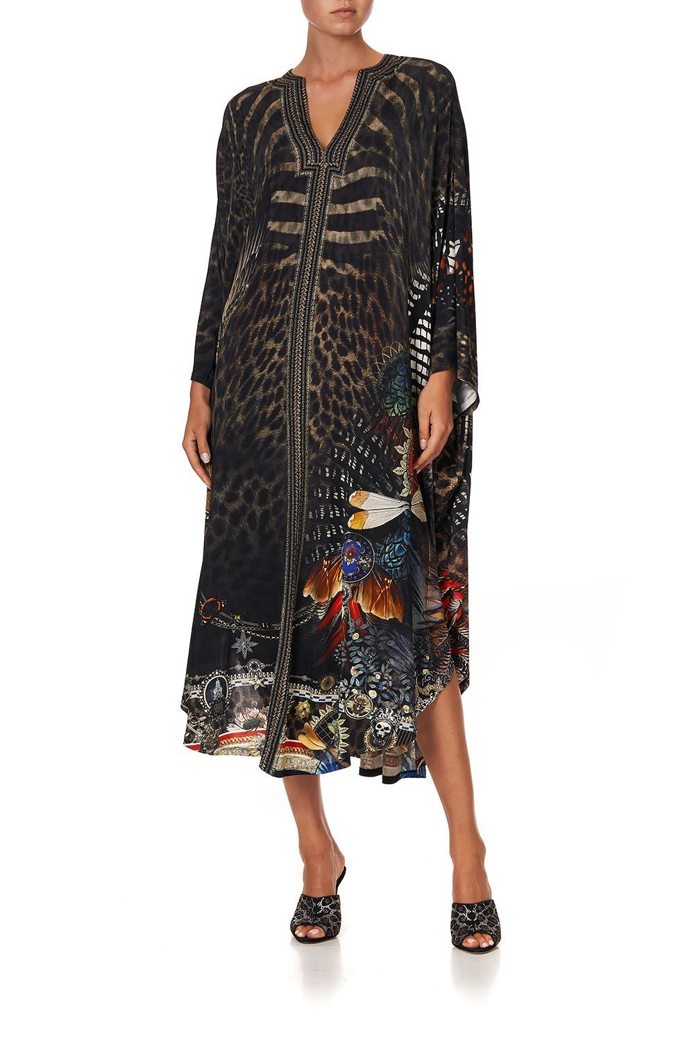 JERSEY LONG KAFTAN WITH ROUNDED HEM TREASURE CHASER