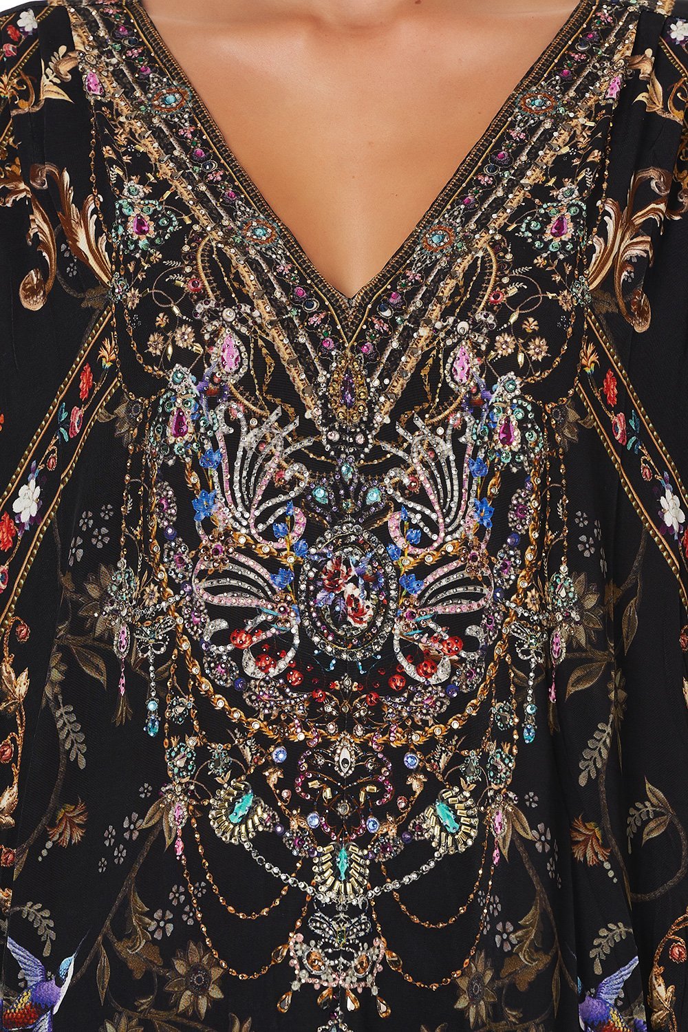 JERSEY DOLMAIN SLEEVE KAFTAN WITH YOKE BLUSHING MANOR