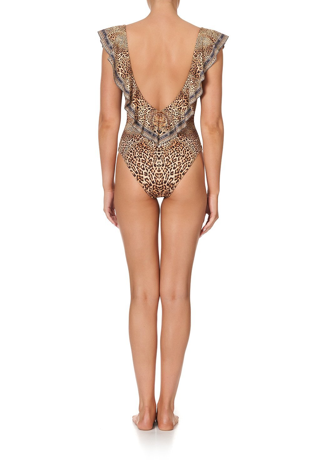 DEEP V FRILL ONE PIECE LADY LODGE