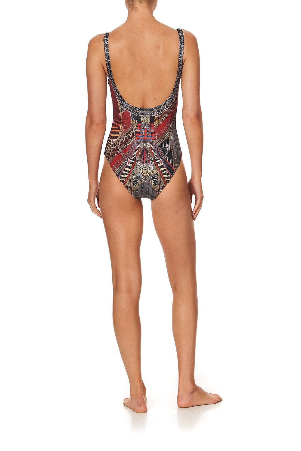 UNDERWIRE SQUARE NECK ONE PIECE LONDON CALLING