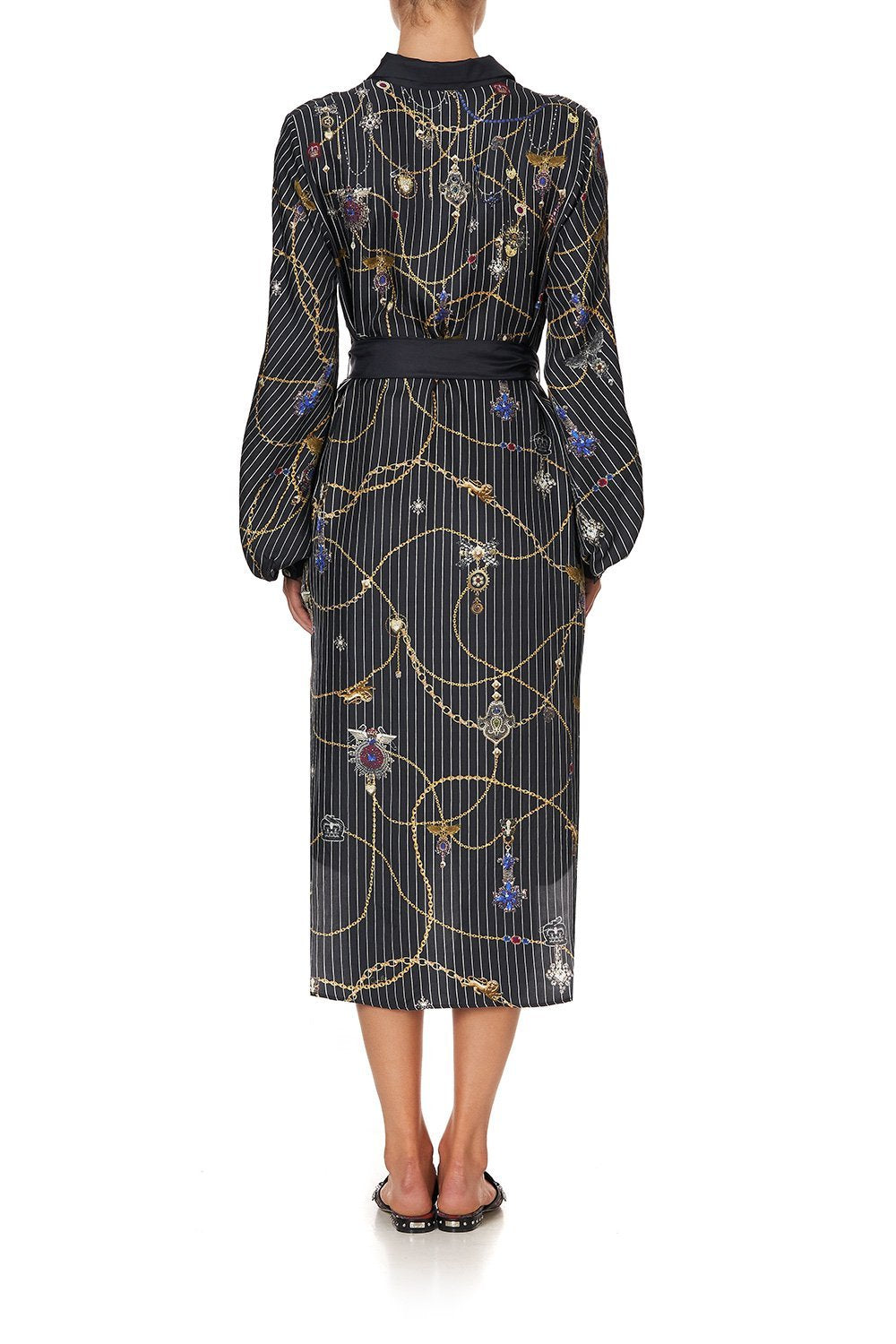 HIGH LOW MIDI SHIRT DRESS PUNK OF PRIMROSE