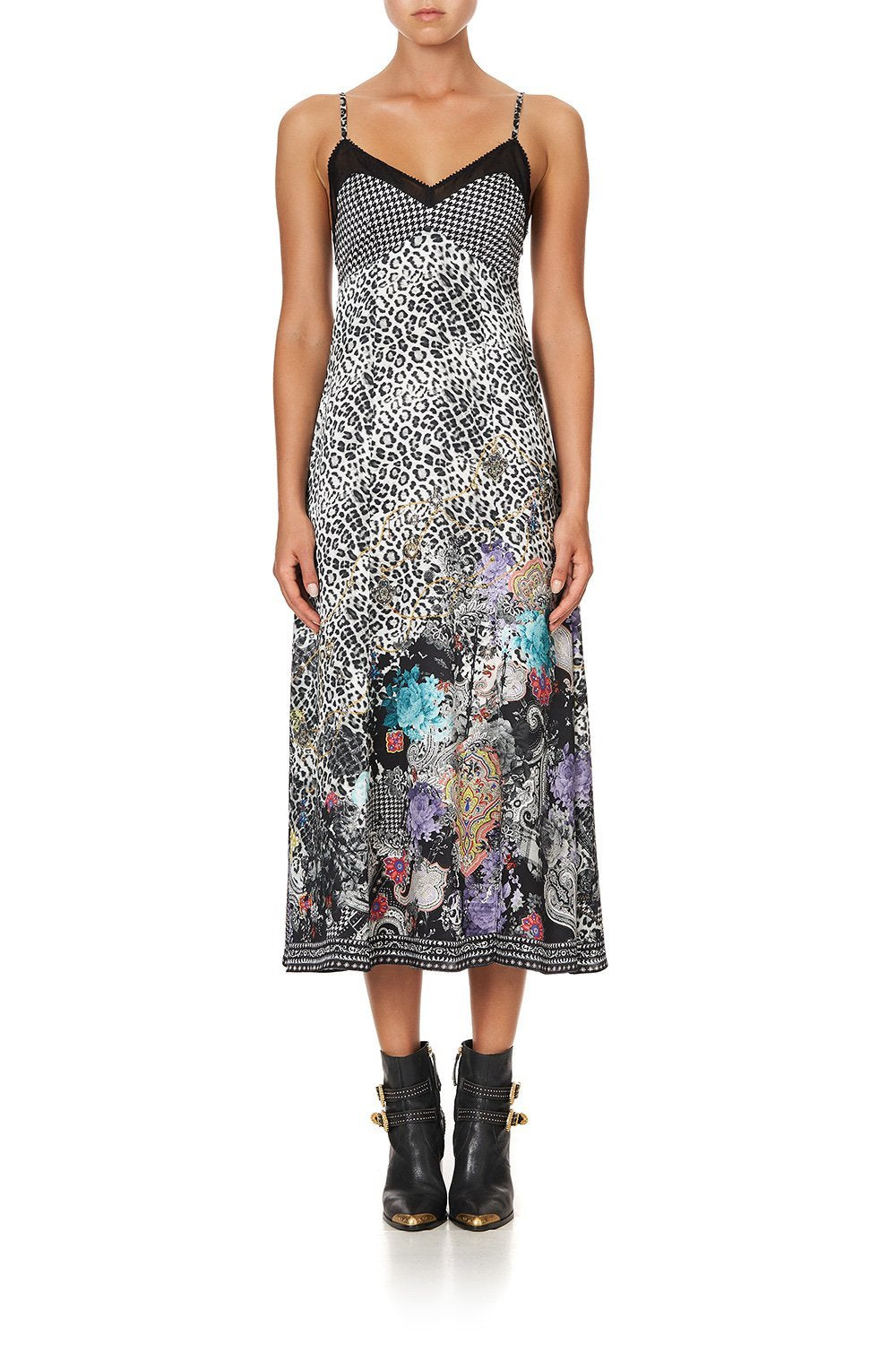 SLIP DRESS WITH FRONT SPLITS SID THE KID