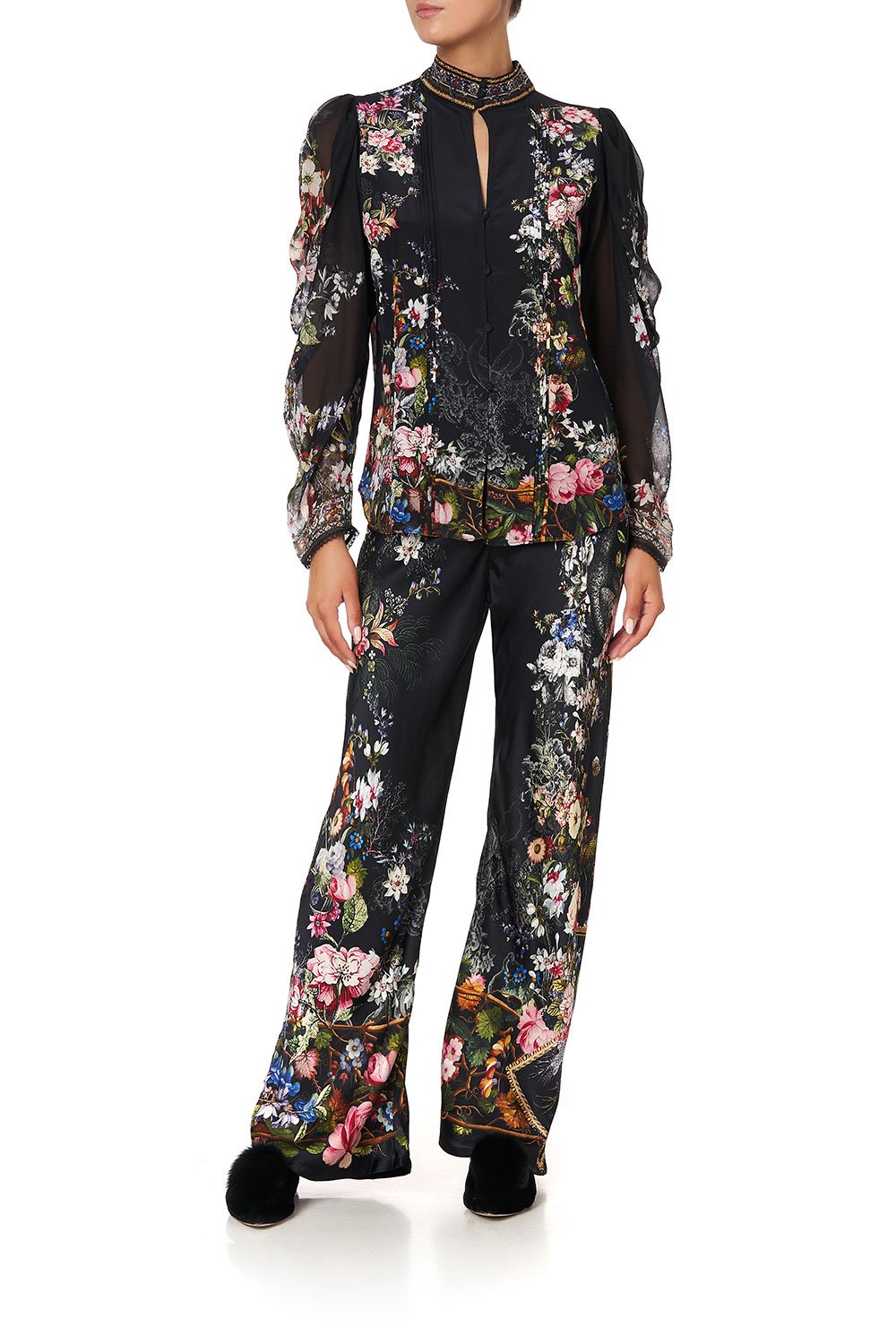 PINTUCK BLOUSE WITH DRAPED SLEEVE FROM THE ARCHIVES