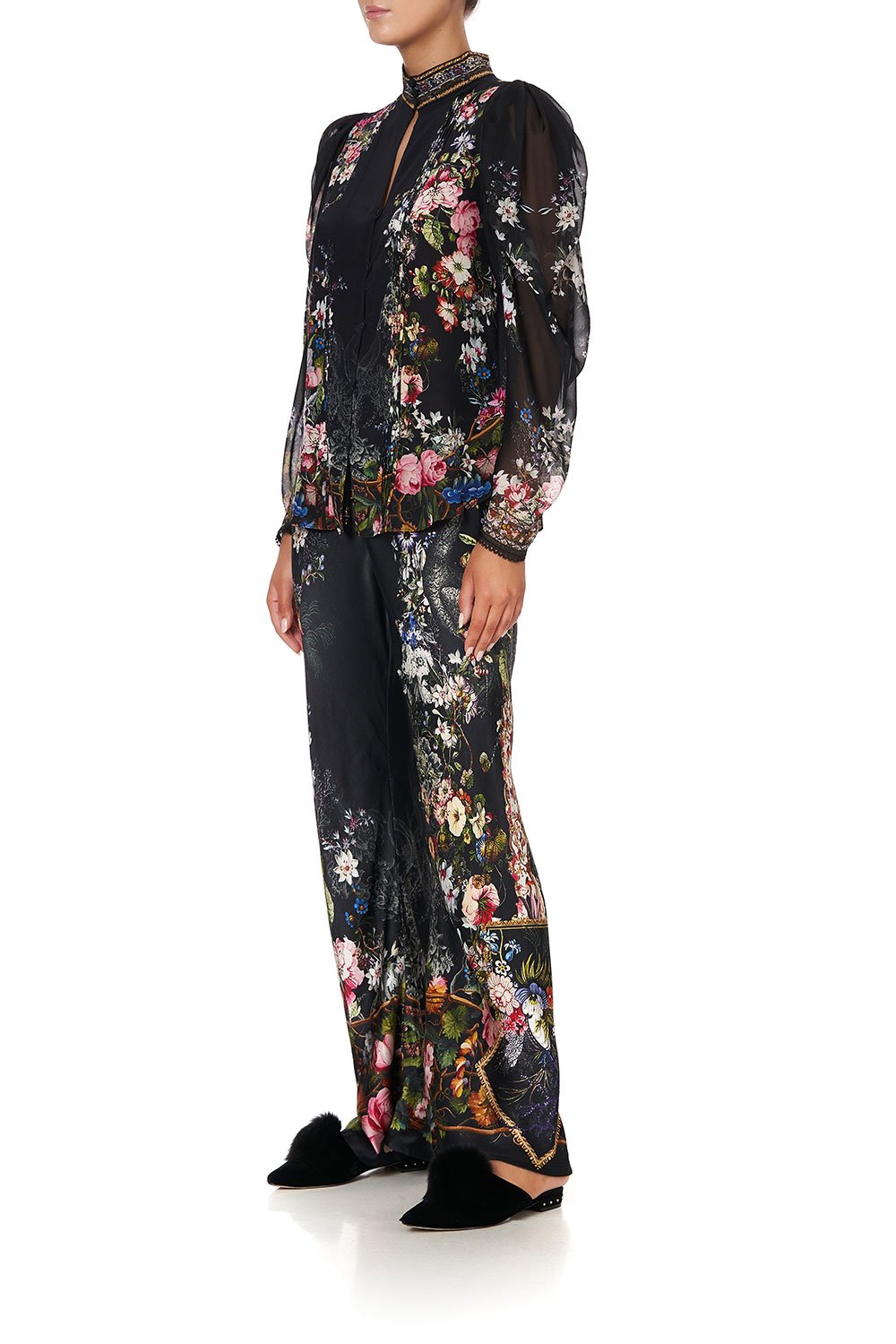 PINTUCK BLOUSE WITH DRAPED SLEEVE FROM THE ARCHIVES