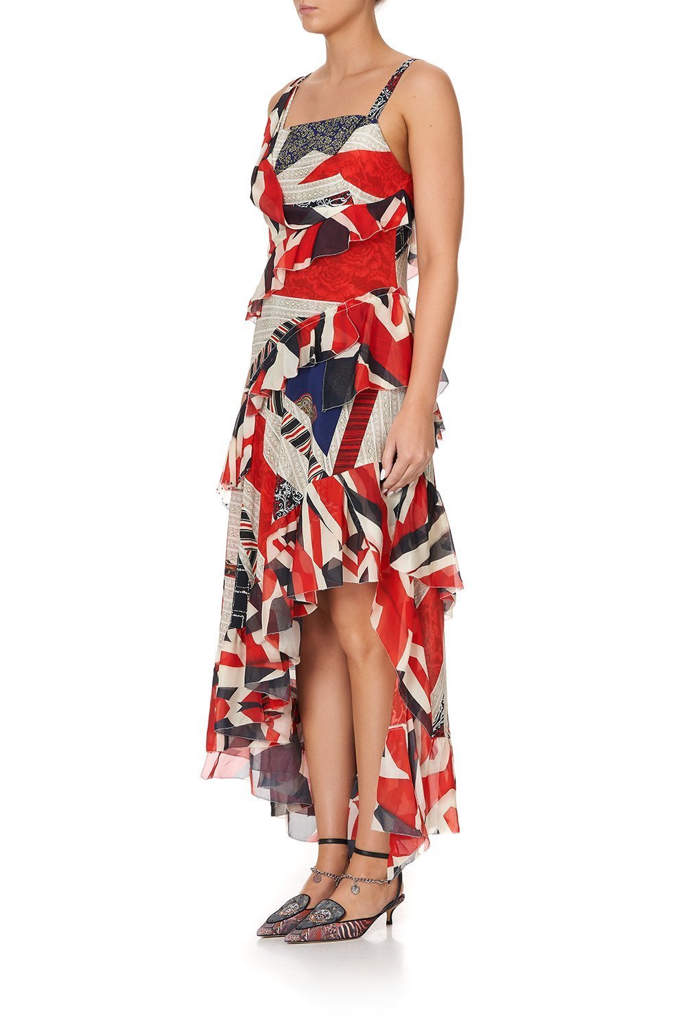 ASYMMETRIC MULTI FRILL DRESS JACK BE NIMBLE