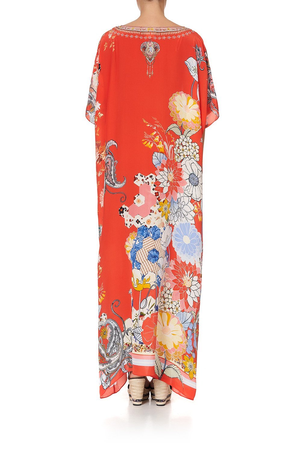 V-NECK KAFTAN PAISLEY IN PATCHES