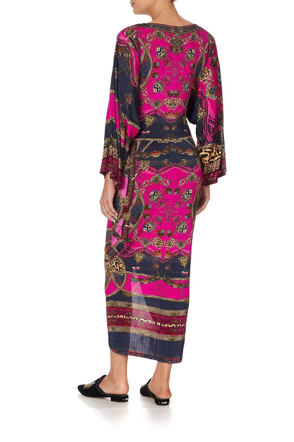 LONG SPLIT FRONT TWIST DRESS DINING HALL DARLING