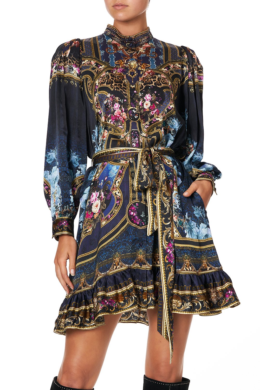 DROP SLEEVE SHIRT DRESS FIELDS OF TREASURE