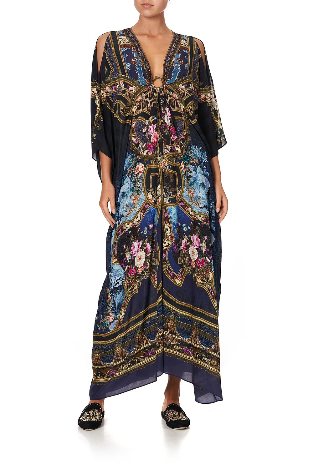 SPLIT SLEEVE KAFTAN WITH HARDWARE FIELDS OF TREASURE