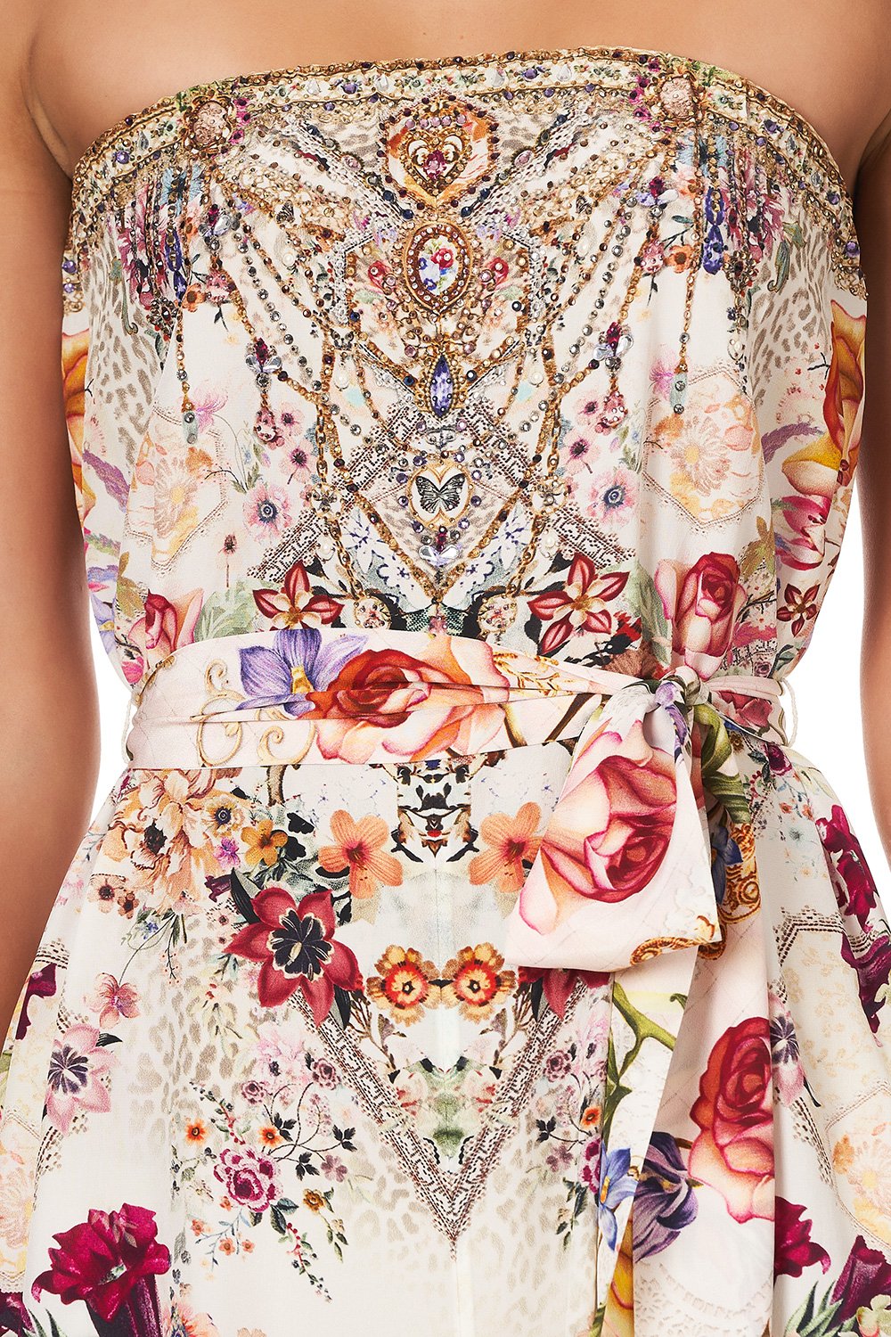 TIE WAIST STRAPLESS JUMPSUIT SEW IN LOVE