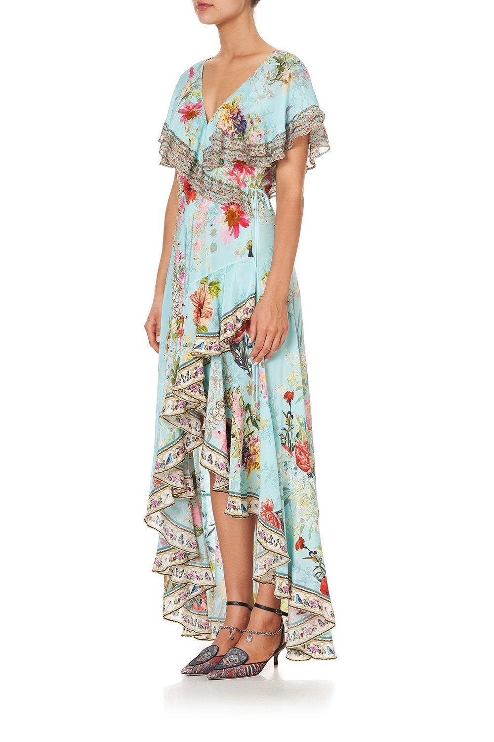 FRILL SLEEVE LONG DRESS A ROYAL STITCH UP