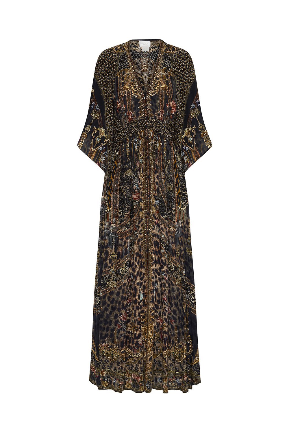 LONG DRESS WITH SMOCKED WAIST ABINGDON PALACE