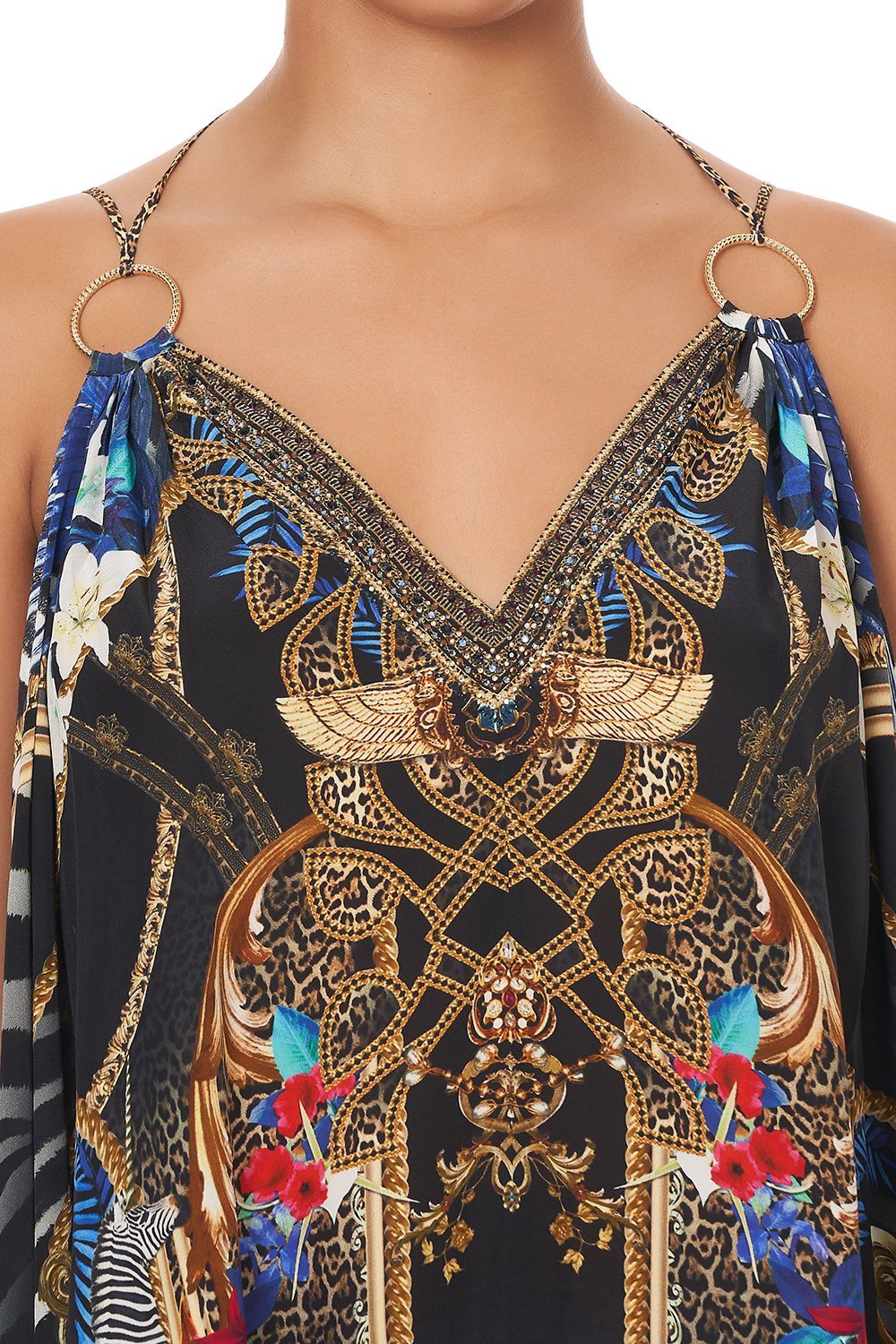 RING DETAIL STRAP DRESS RAINBOW ROOM