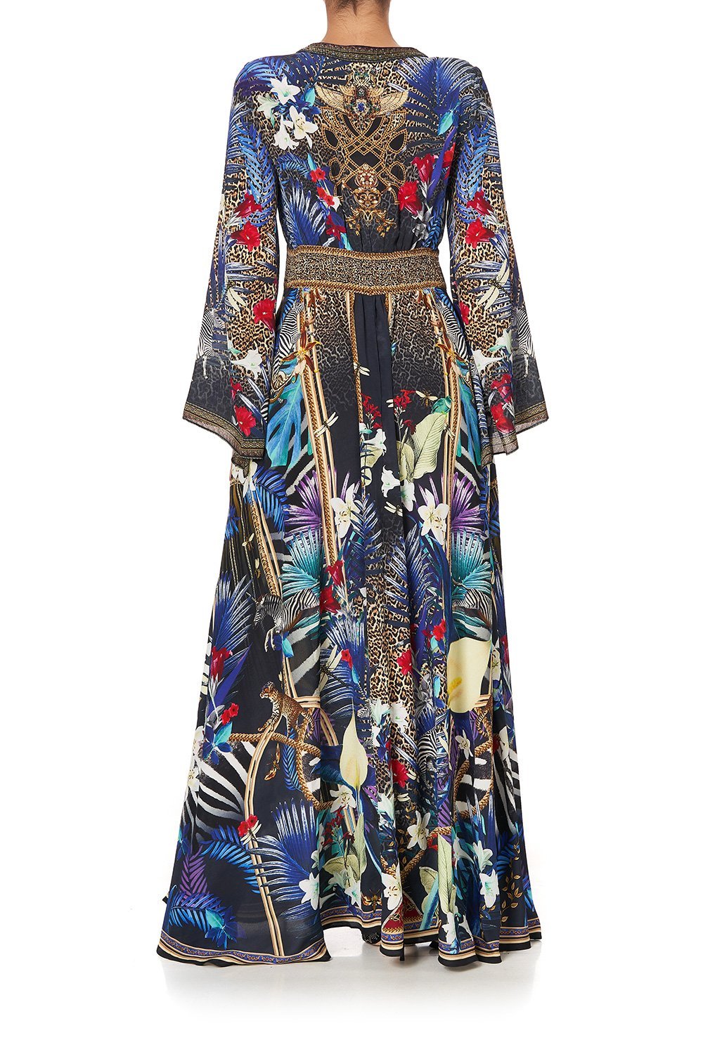 KIMONO SLEEVE DRESS WITH SHIRRING DETAIL RAINBOW ROOM