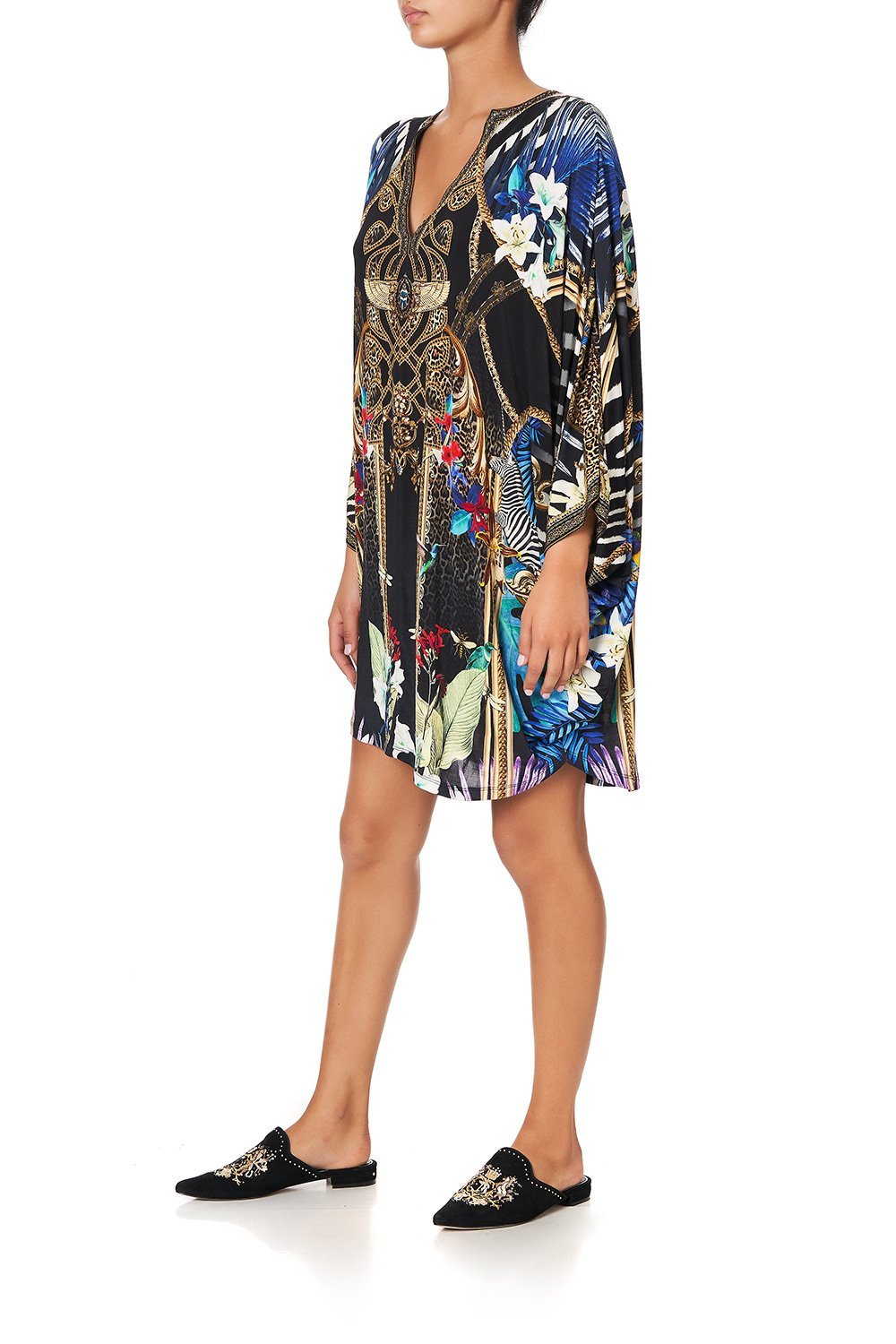 JERSEY SHORT KAFTAN WITH CURVED HEM RAINBOW ROOM