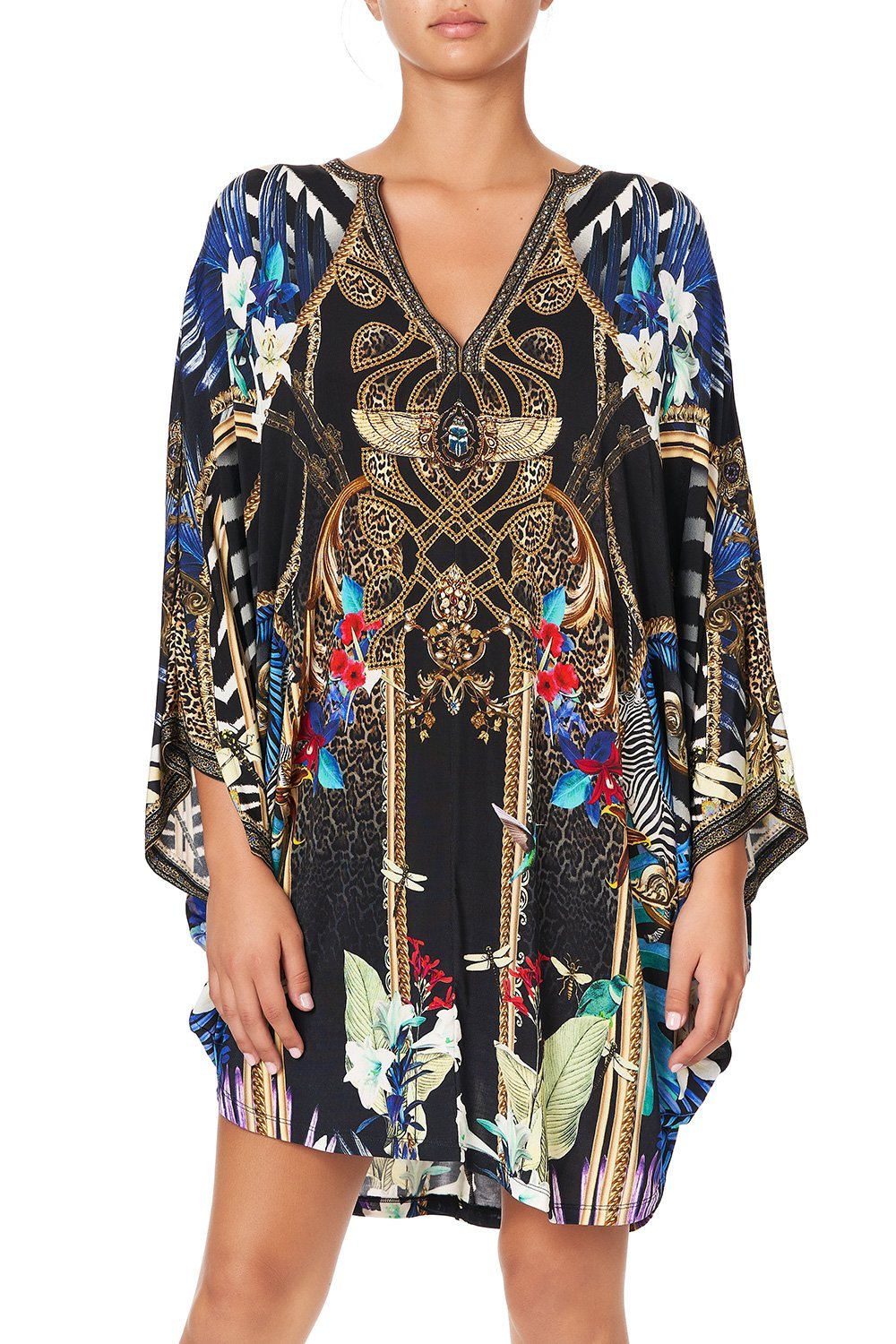 JERSEY SHORT KAFTAN WITH CURVED HEM RAINBOW ROOM