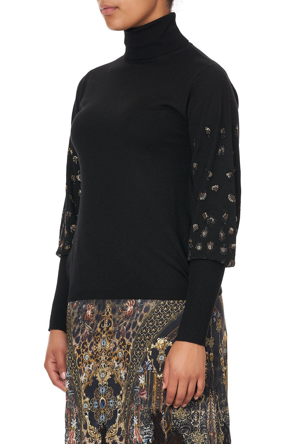 GATHERED CUFF FITTED KNIT ABINGDON PALACE